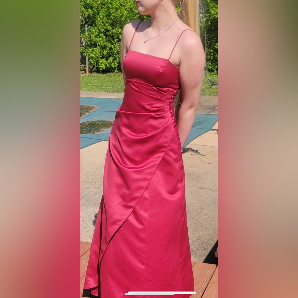 red prom dress, only doing transactions through poshmark!! willing to negotiate